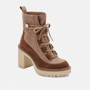 Dolce Vita Tan and Brown Heeled Boots